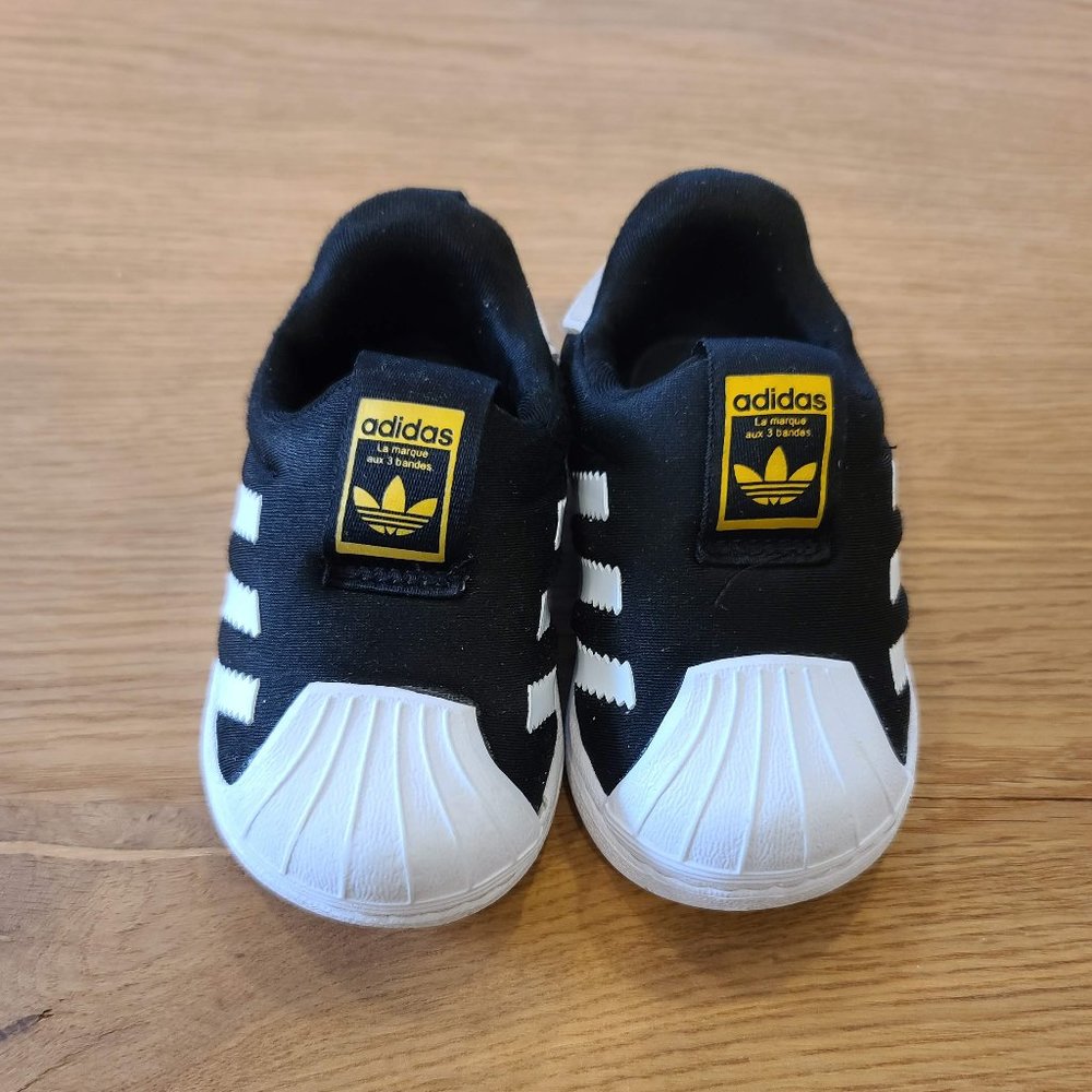 Adidas Toddler Superstar 360 Slip On Sneakers Sz. 4k Black